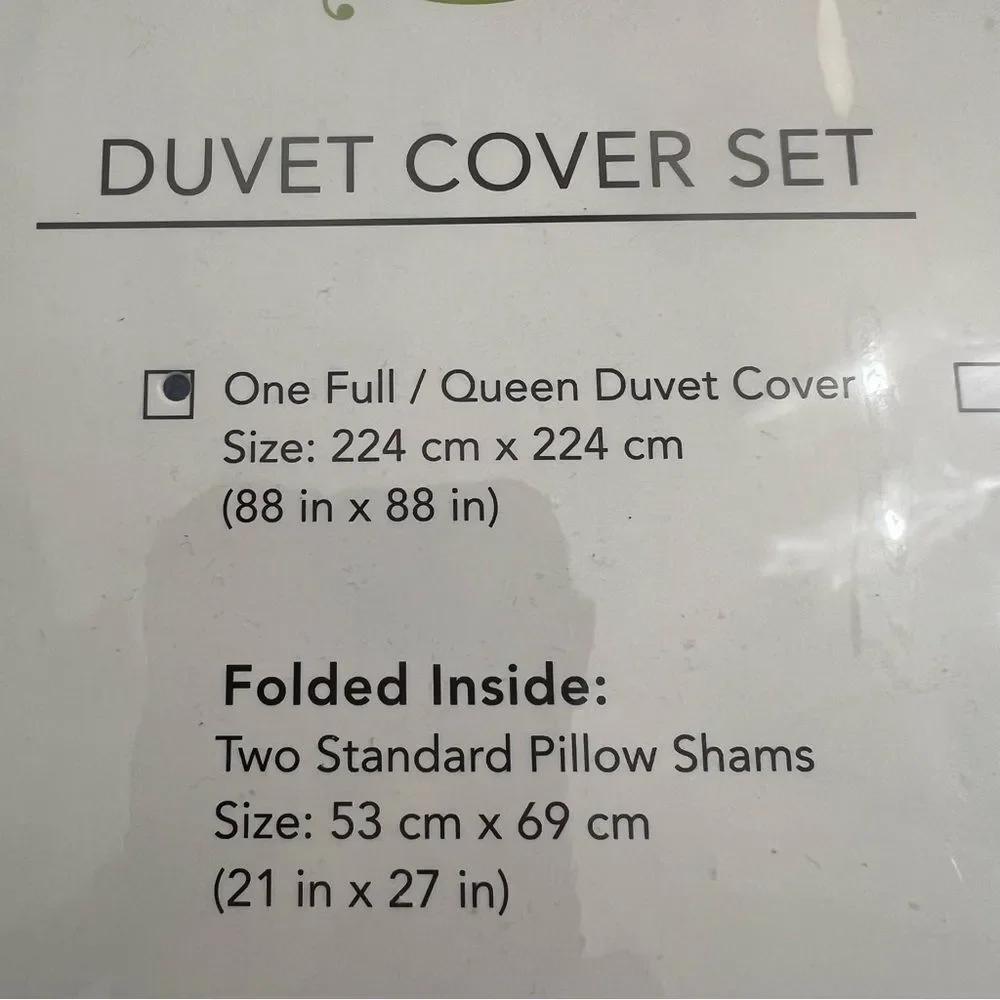 AZALEA SKYE FULL/QUEEN RHEA MICROFIBER DUVET SHAM COVER SET 88